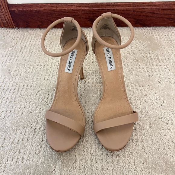 Steve Madden Shoes - Steve Madden Soph Nude Ankle Strap Heels size 8